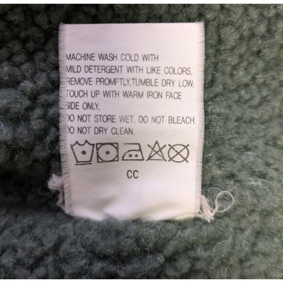 Columbia Jacket Men Large Green Sherpa Fleece Lined Full Zip Windbreaker - Picture 16 of 16